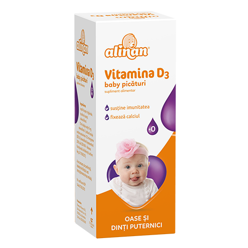 Alinan Vitamina D3 Kids 0,5 mg/ml picaturi x 10 ml