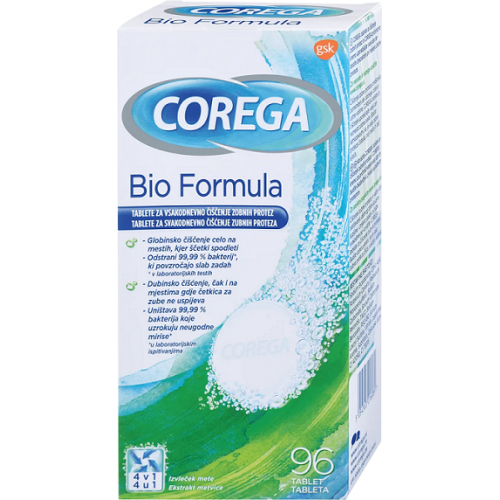 COREGA Bio Formula x 96 tablete efervescente pentru curatare