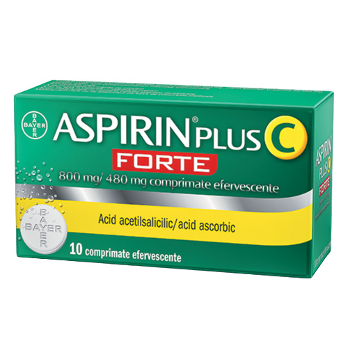 Aspirin Plus C Forte 800/480 mg x 10 comprimate efervescente