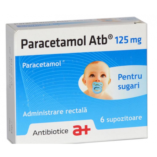 Paracetamol Atb pentru sugari 125mg x 6 supozitoare