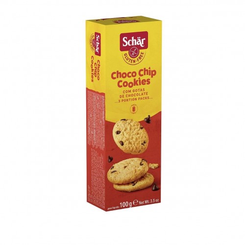 DR. SCHAR - Choko Chip Cookie, biscuiti fara gluten cu fulgi de ciocolata 100g  