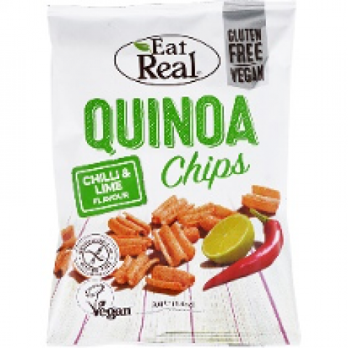 EAT REAL - Chips din faina  de quinoa cu chilli si lime 30 g