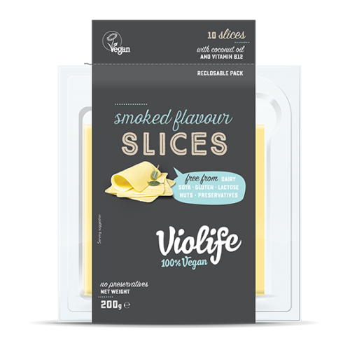 Violife – Brânză vegană feliată afumată