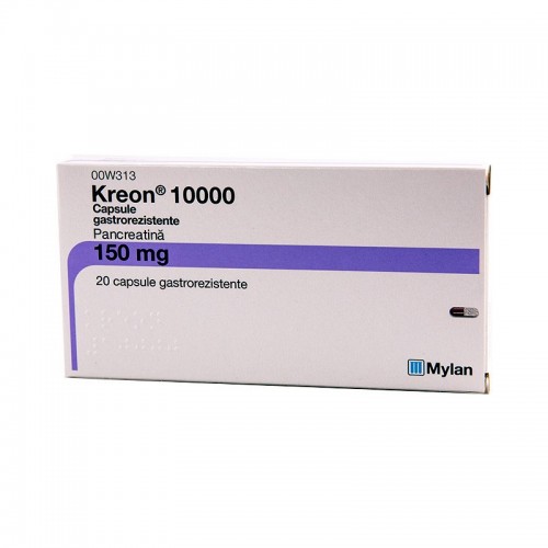 Kreon 10000 150mg 2blx10 capsule gastrorezistente