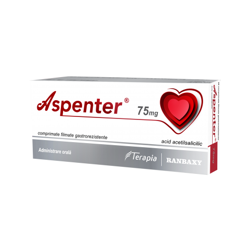 Aspenter 75 mg x 28 comprimate filmate gastrorezistente